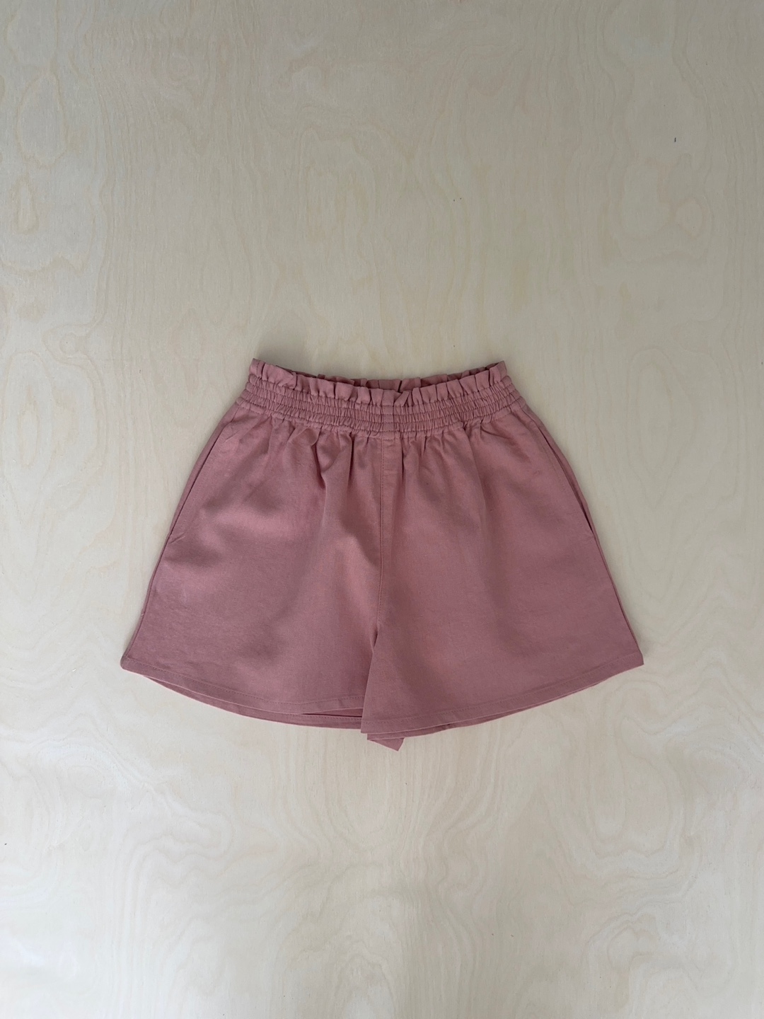 Junior) linen shirring pants *pink