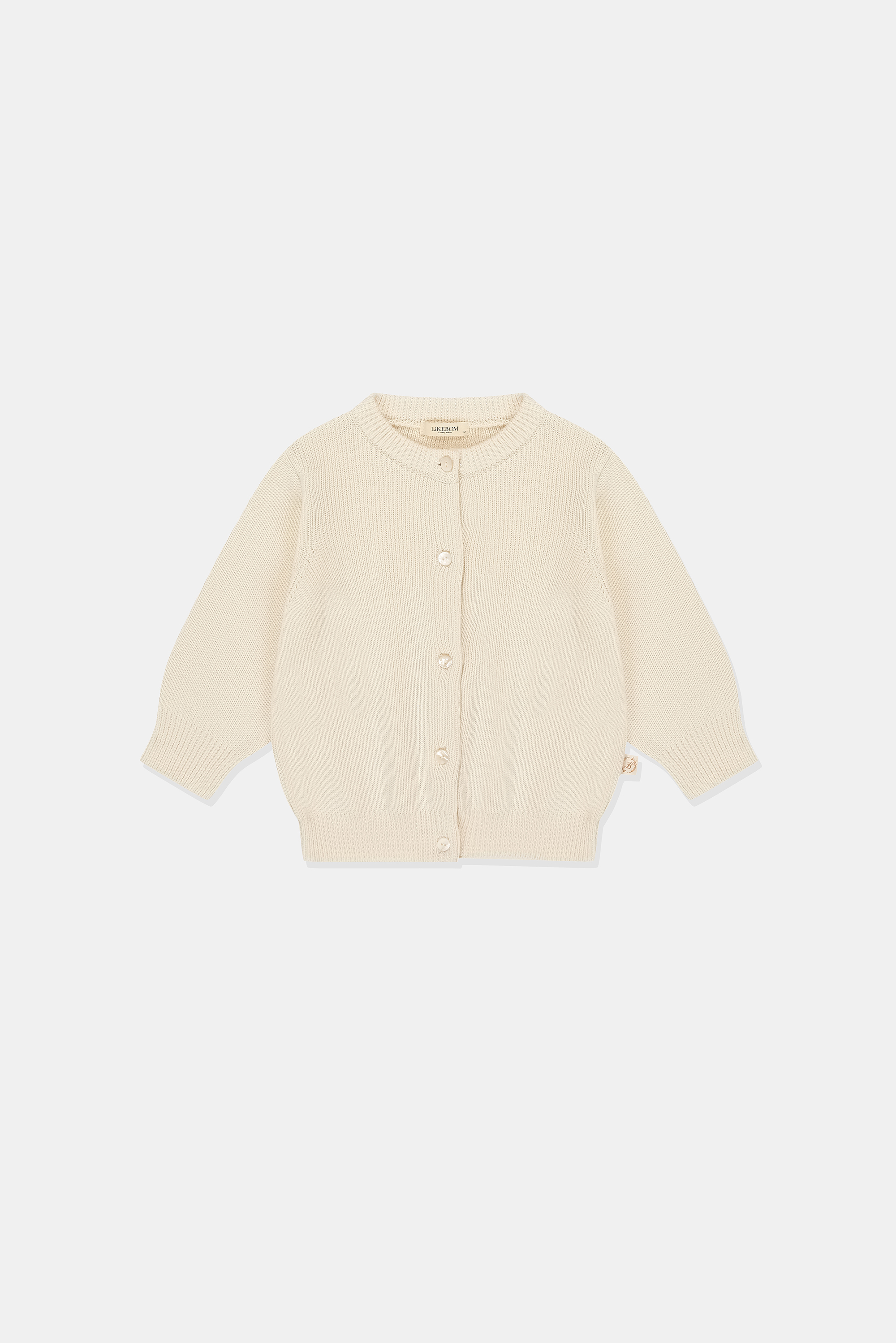 Toddler) Cotton Knit Cardigan, Cream